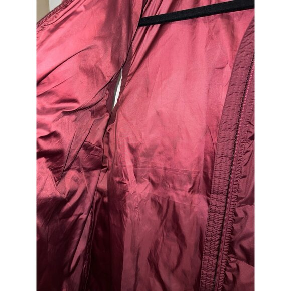 LANDS' END Quilted Feather Down 600 Puffer Vest Size L 14-16 Jacket Top Burgundy - Picture 8 of 12